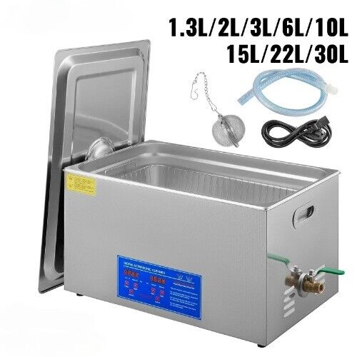 Ultraschallreiniger Digital Timer Edelstahl Gläser Uhr Reinigungsmaschine - Bild 1 von 30
