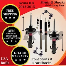 KYB OEM Front Struts & Rear Shocks W/ Sway Bar For 2013-2015 Acura ILX