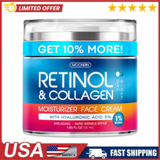 Retinol Hyaluronic Acid Anti-Aging Cream, Day Night Moisturizer, 1.85 Oz
