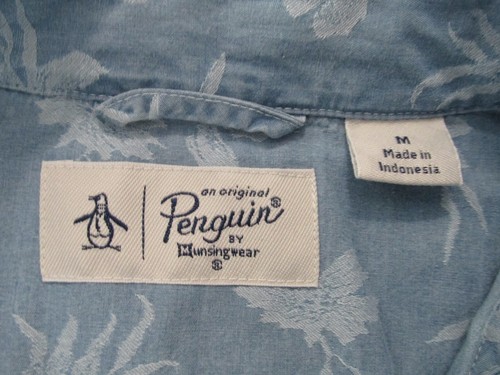NEW ORIGINAL PENGUIN EMBROIDERED FLORAL PRINT DENIM JACKET SHIRT MENS M $128.00 - Picture 8 of 8