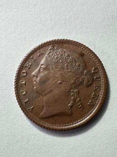 Straits Settlements 1/4 Cent 1889 Xf+ Coin Queen Victoria