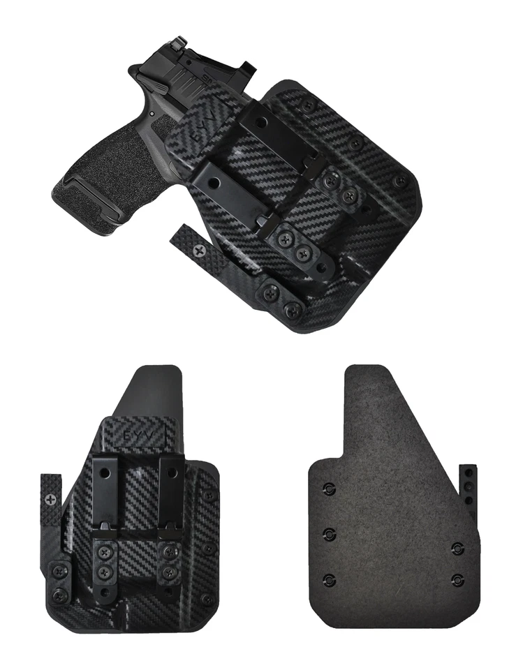 Funda de ocultación Kydex híbrida de cuero EYV IWB - SA HELLCAT PRO/RDP TLR7-SUB Foto 2 de 4