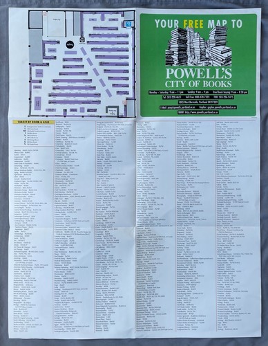 POWELL'S CITY OF BOOKS STORE Brochure MAP Information PORTLAND OR - 第 15/18 張圖片