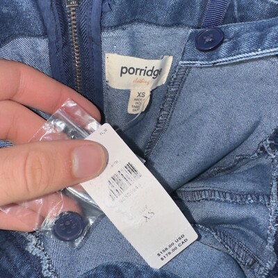 PORRIDGE By Anthropologie Rosette Denim Slip Mini Dress Size XS! Nwt | eBay