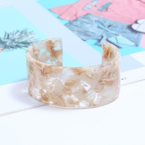 Acrylic Bangle Bracelets Jewelry Decor Tortoise for Shell Wide Brown Cuff Bracel - Picture 7 of 10