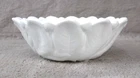 Vintage Indiana White Milk Glass 'Cabbage Leaf' 9" Footed Bowl