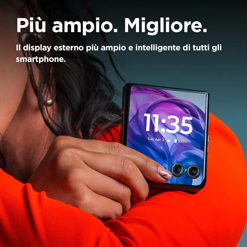 Motorola Razr 50 Ultra 512Gb 12Gb-RAM 5G Dual Sim MIDNIGHT BLUE APERTO - Immagine 3 di 4