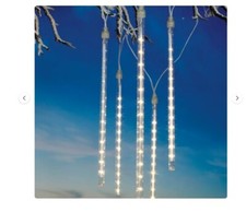 Holiday Time 12-Count Warm White LED Dripping Icicle Christmas Lights, 16-feet