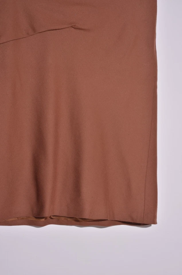 复古 LANVIN 女式羊毛/羊绒棕色裙子 42 码 — 第 3/4 张图片