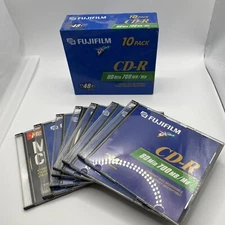 Fujifilm Recordable CD-R 80 Min 700mb Slim Compact Disc Pack of 15 New