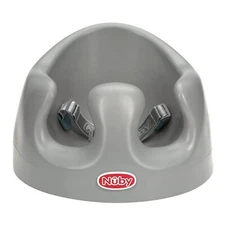 Portable baby seat with soft foam pad and safety belt, 4 months-gray