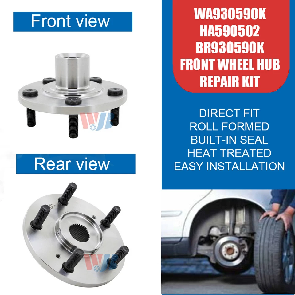 2PCS Front Wheel Hub Repair Kit For Honda Accord/Acura CL TL WA930590K HA590502 - Изображение 2 из 4