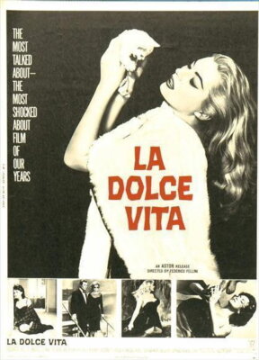 70887 La Dolce Vita Marcello Mastroianni Anita Ekberg Wall 16x12 POSTER Print