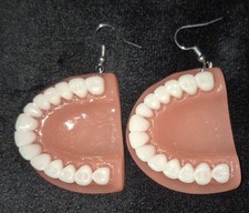Lustige Ohrringe/ Gebiss/ Zähne