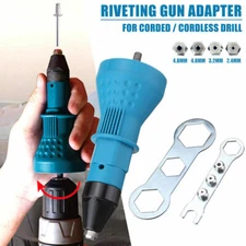 Electric Rivet Nut Gun Adapter Cordless Riveting Insert Nut Power Drill Tool Kit