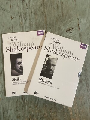 x2 DVD DAS GROSSE THEATER VON WILLIAM SHAKESPEARE OTELLO MACBETH WILLIAMSON HOPKINS