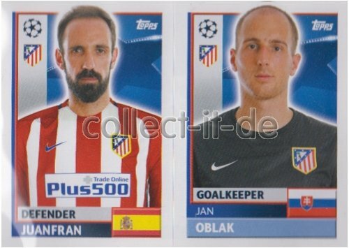 TOPPS Champions League 2016/17 Sticker Atletico Madrid - Mannschaft aussuchen - Bild 4 von 11