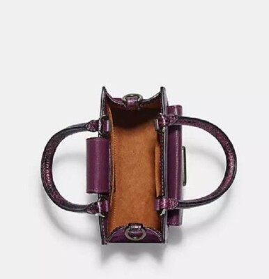 Coach CC884 Authentic Mini Crossbody Bag In Black Antique Nickel