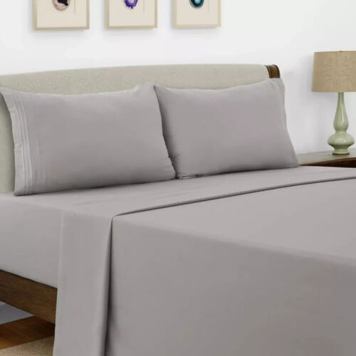 Deep Pocket Bed Sheets 4 Piece Microbar Set Hotel Luxury Ultra Soft Bed Sheets - Picture 6 of 70