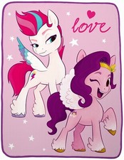 My Little Pony Kids Microfiber Bedding Plush Silky  blanket measures 40 x 50 in