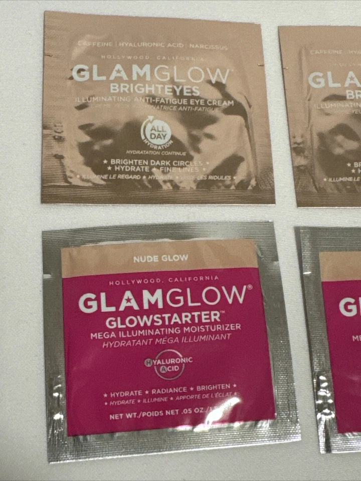 Glamglow Samples: 2 X Glowstarter Mega Illuminating Moisturizer & 2x Brighteyes - Image 2 of 3