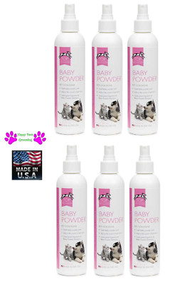 6-Top Performance PET PRO GROOMING ''BABY POWDER'' Pump Spray Mist COLOGNE PERFUME