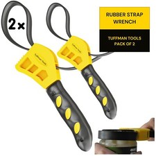 Oil Filter Wrench Set 2pcs Use As Jar Opener Pipe Wrench Rubber Strap Wrenches U