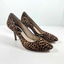 INC International Concepts Leopard Print Calf Hair Heels 3.5" ZITAH2 Womens 7.5M
