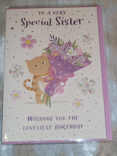 SISTER BIRTHDAY CARD CUTE TRADITIONAL CHILD ADULT LARGEST CHOICE of 30+ QUALITY - Picture 24 of 59