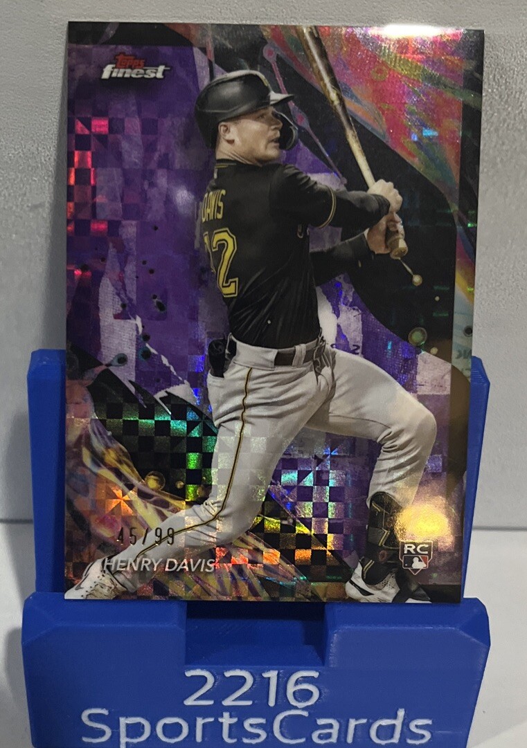 Henry Davis RC Purple Checkerboard REFRACTOR 2024 Topps Finest /99 #163