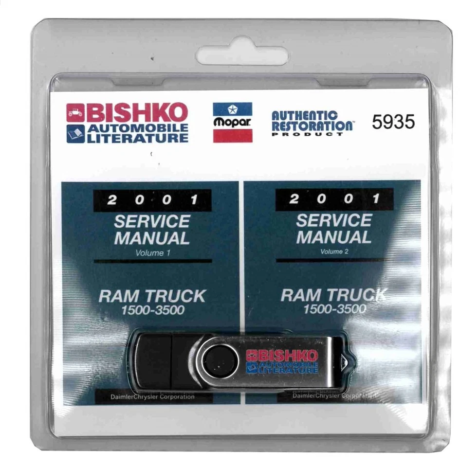 Dodge DR Ram 1500/2500/3500 2001 camioneta taller reparación manual unidad USB Foto 2 de 3