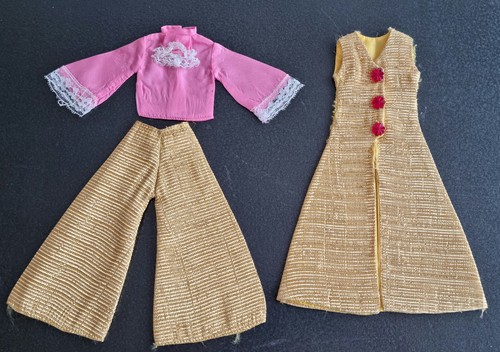Petra von Plasty Boutique Outfit Hose, Bluse & Mantel #5806 Vintage 1972