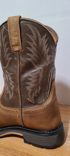 Ariat Workhog Waterproof Pro Work Boots Men's Sz 10.5D Aged Bark - Afbeelding 10 van 17