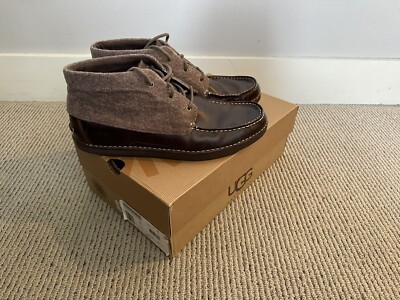 UGG Caldwell Vibram Leather Wool Chukka Boots‎ Brown Men’s Size 12 1003885 Men main image 4