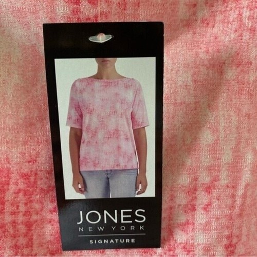 Top donna maniche corte Jones New York taglia XXL rosa bottoni nuovo con etichetta - Foto 5 di 8