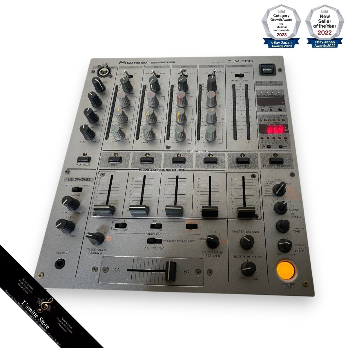 Pioneer DJM-600 Silver Professional DJ Mixer 4-Channel 4ch Pioneer DJM-600 Silver Professional DJ Mixer 4-Channel 4ch