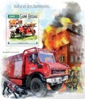 FORD Model T/Unimog U5000 Fire Engine Truck Stamp Sheet #252 2015 Guinea-Bissau