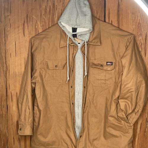 Chaqueta de Lona Genuina Dickies para Hombre 3XL Abrigo de Trabajo con Capucha Acolchado Relleno Marrón - Imagen 4 de 12