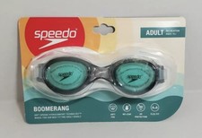 Speedo Boomerang Swim Goggles Adult Age 15 Monument/Jade