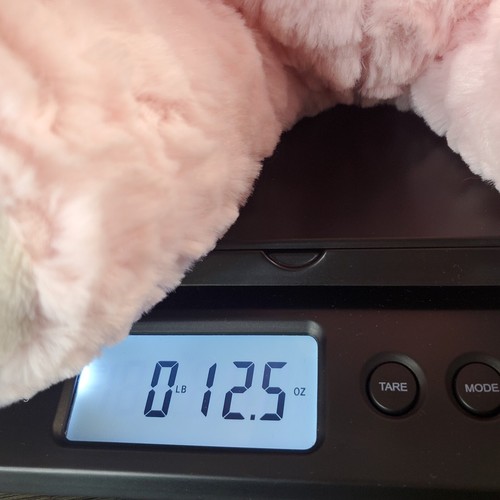 Dan Dee rosa Plüschhund 14 Zoll sitzendes Stofftier Welpe mit transparenter gepunkteter Schleife - Bild 6 von 6