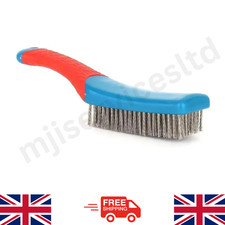Heavy Duty Wire Brush Stainless Steel Bristles Plastic Handle rust Paint Remover
