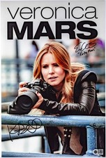 VERONICA MARS: KRISTEN BELL & ENRICO COLANTONI SIGNED 12x18 MOVIE POSTER SWAU