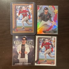 CORBIN CARROLL (Lot of 4)-2025 Gameday Drip, Stars Of MLB, Gold /2025 & Base