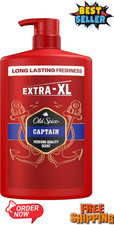 Old Spice Captain Shower Gel Men 3-in-1 Mens Shampoo Body Hair Face Wash 1000ml