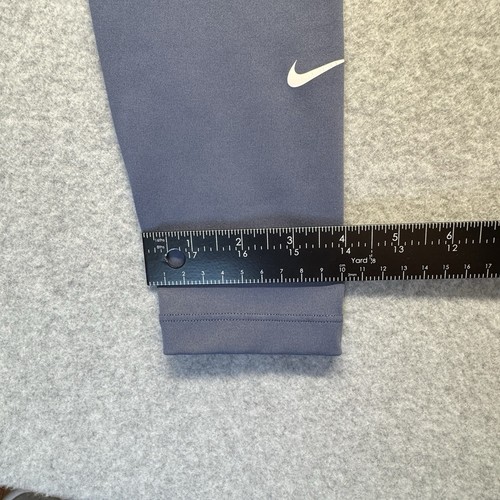 Nike One Big Kids' (Girls') Dri-FIT High-Waisted Leggings Grey/Blue - Picture 4 of 11