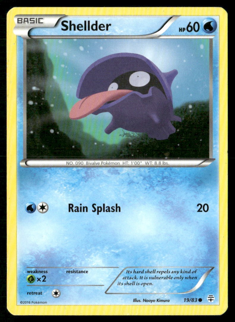 Shellder 19/83 Common Generations Pokemon Damaged