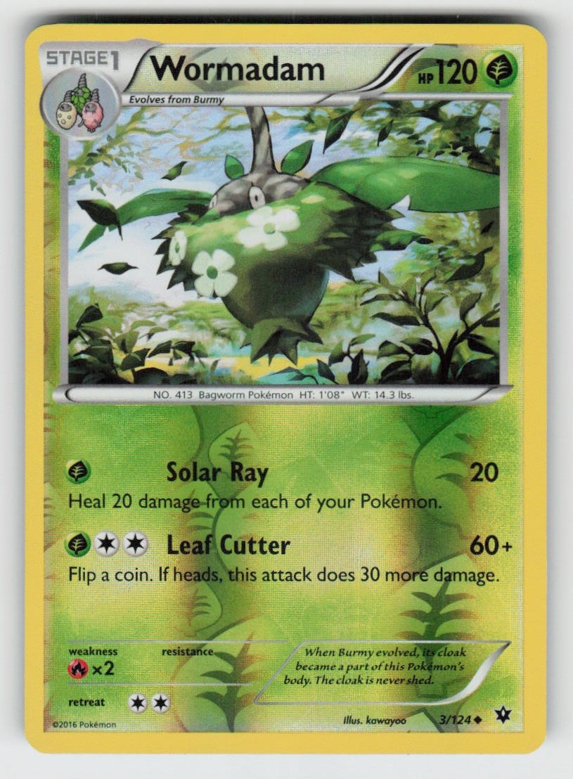 Reverse Holo Wormadam 3/124 Uncommon Fates Collide Near Mint