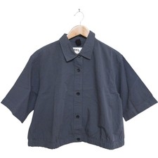 22SS MHL. Margaret Howell Short Sleeve Shirt 2 Grey Women USED