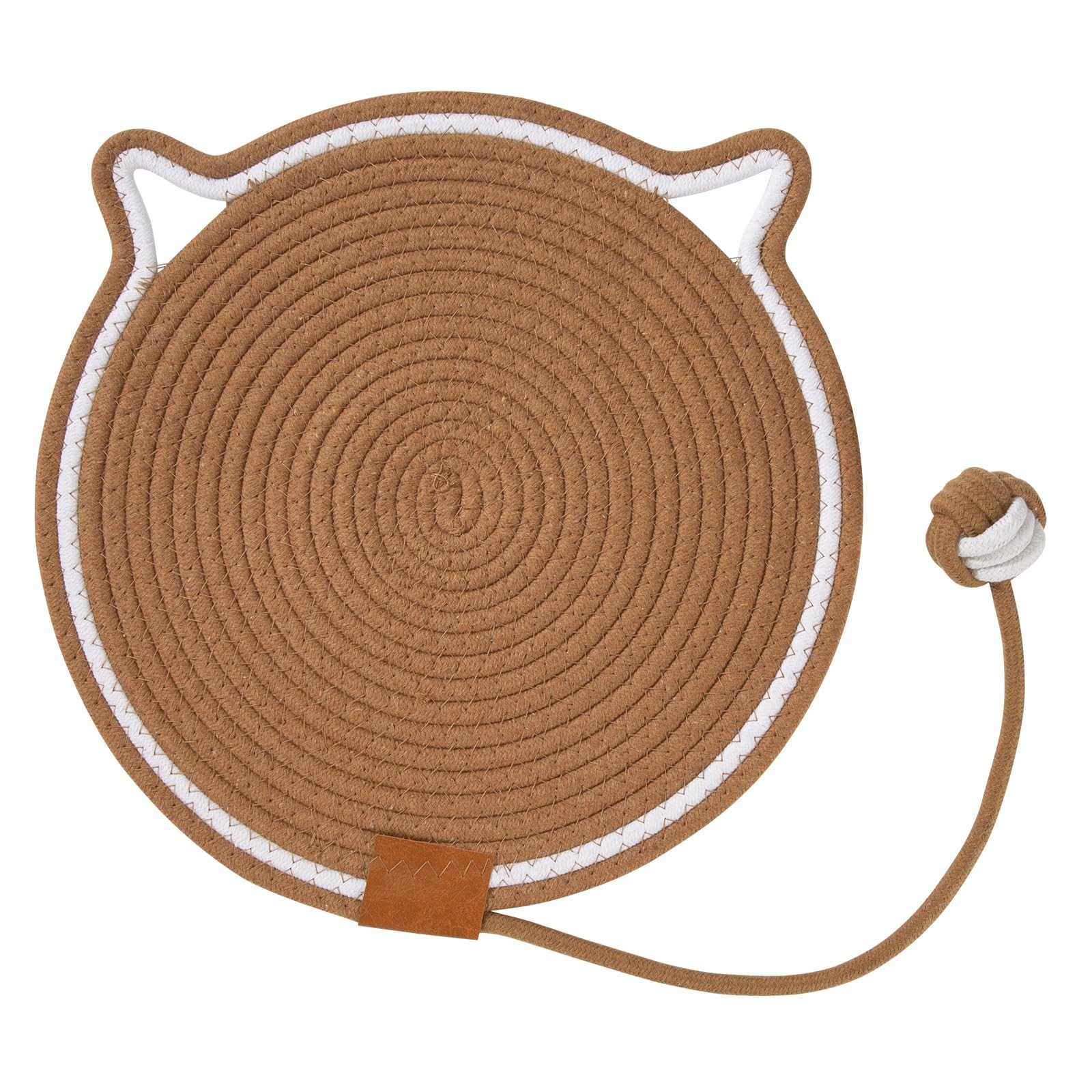 Tapis à gratter ronde pour chat fixation murale anti-griffures meuble