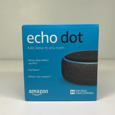 Echo Dot (3rd Gen) - Smart speaker with Alexa – Charcoal - Amazon Echo New